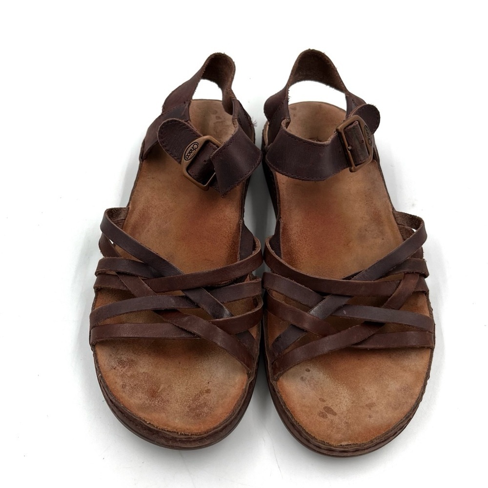 Chaco Fallon Java Brown Leather Strappy Sandals W… - image 2